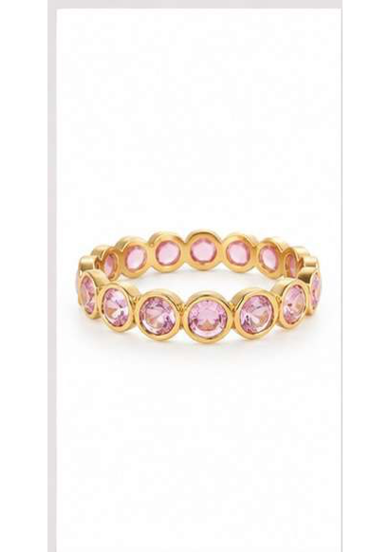 Pink Sapphire Full Eternity Band: September Birthstone Stacking Ring