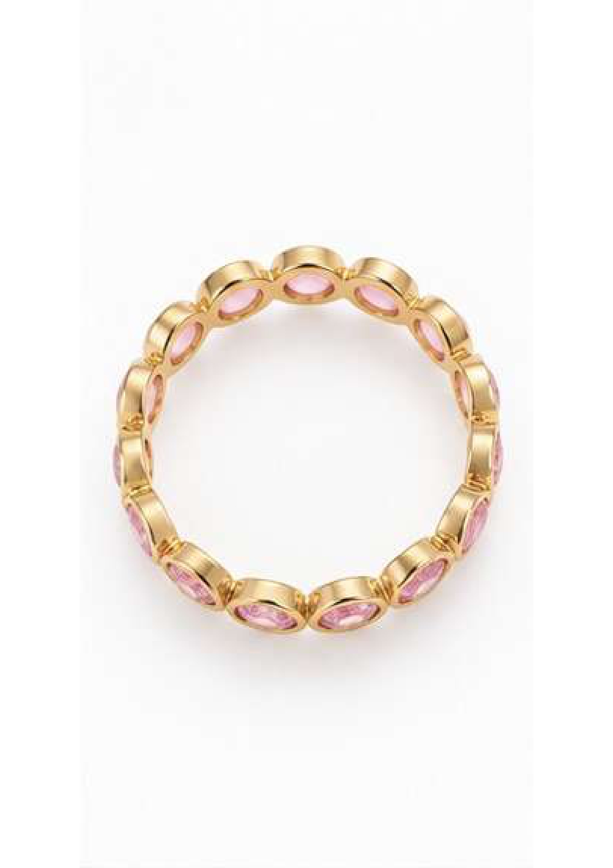 Pink Sapphire Full Eternity Band: September Birthstone Stacking Ring