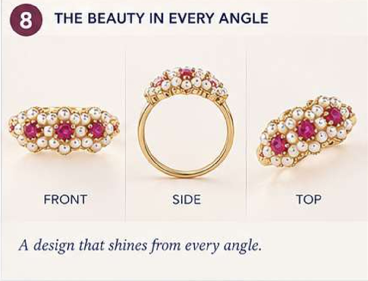 Red Ruby Ring, Halo Pearl Ring, July Birthstone Jewelry